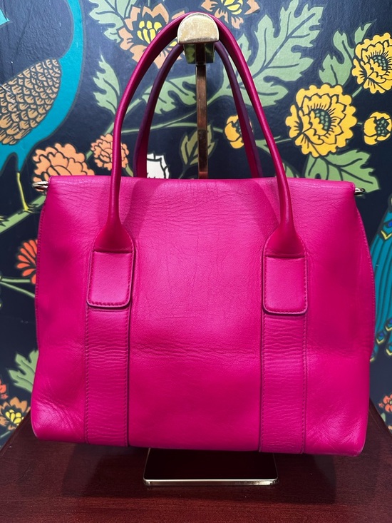 Salvatore Ferragamo Gancini Lock Satchel – Fuchsia Leather with COA - Picture 10 of 13